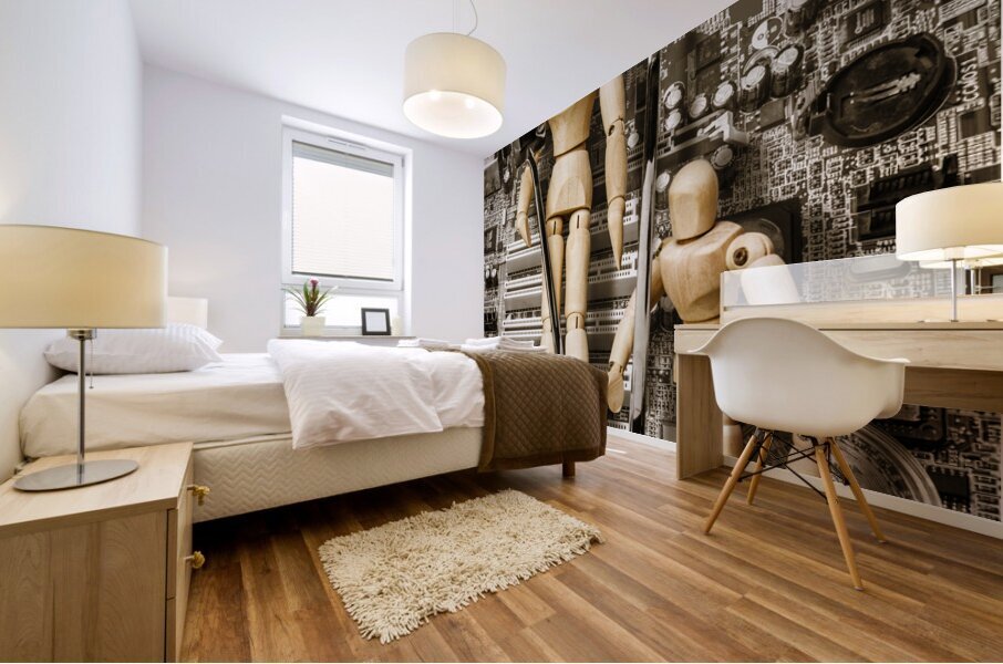 Block miners Mural print