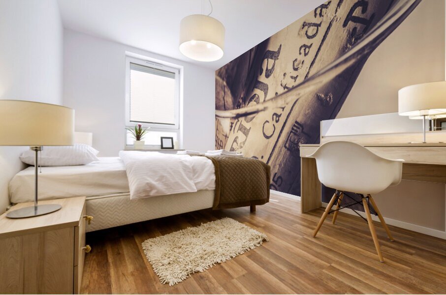 Wine bar nostalgia Mural print