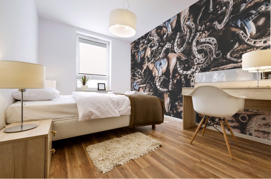 Race tangle Mural print