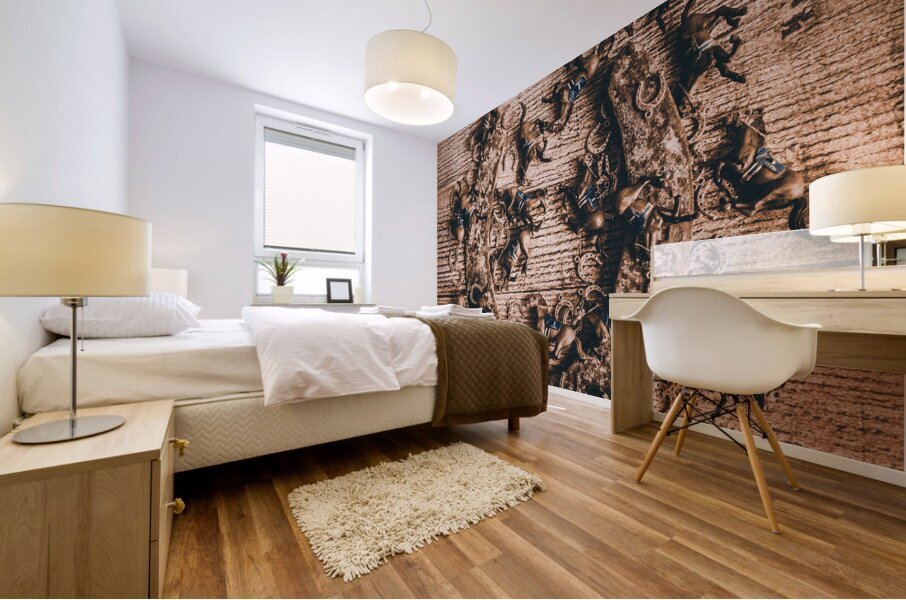 Horseshoe racing Mural print