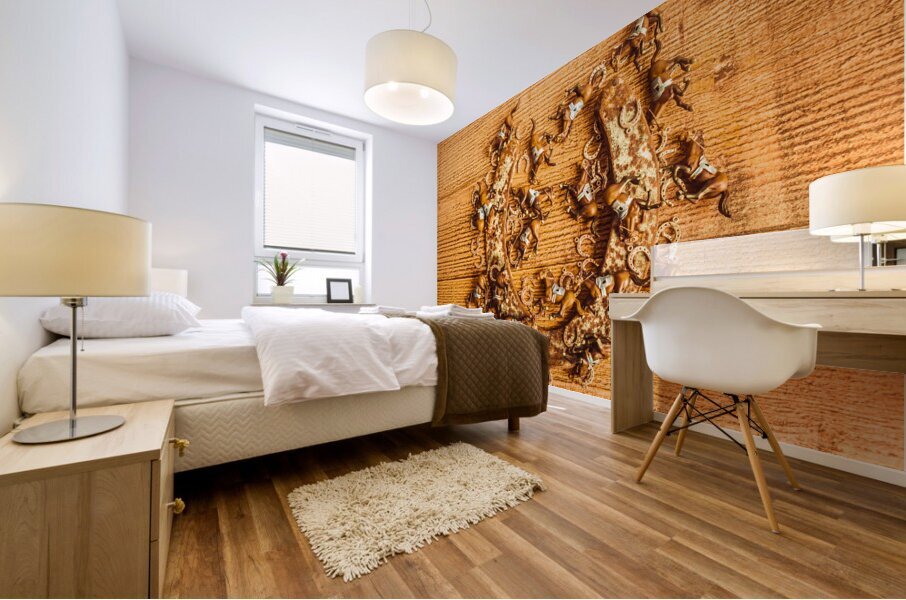 Around horseshoe track Mural print