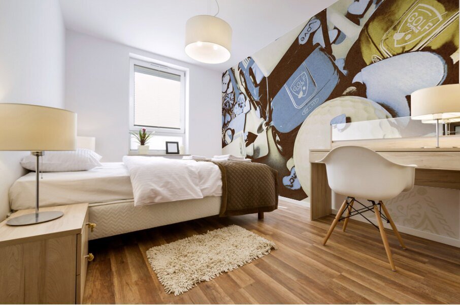 Golf games and romanticism Mural print