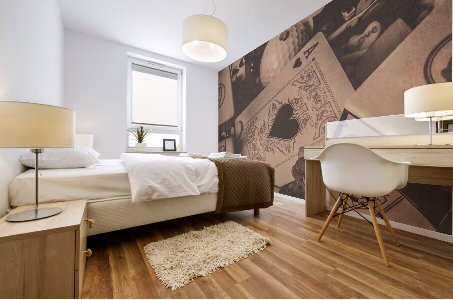 Old golf romance Mural print