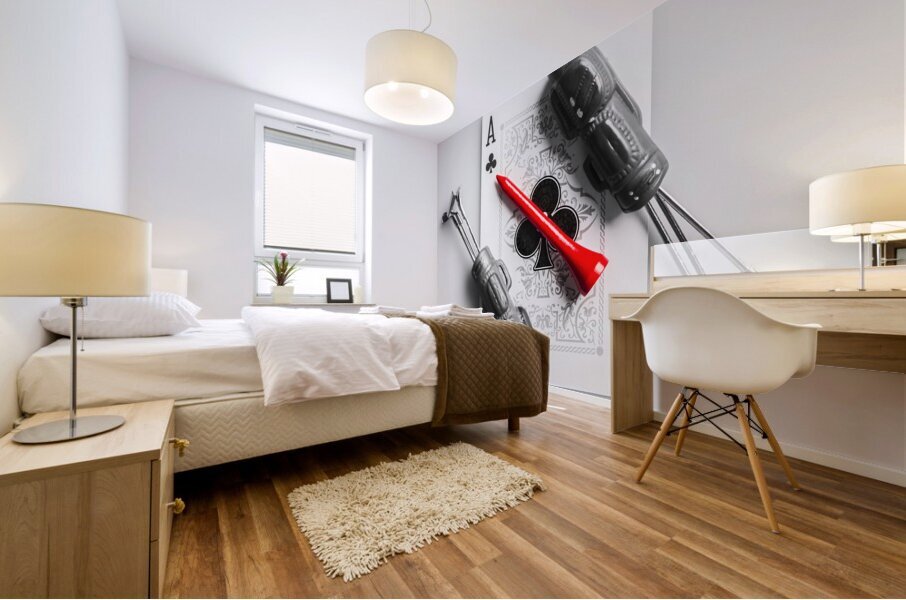 Clubs and aces Mural print