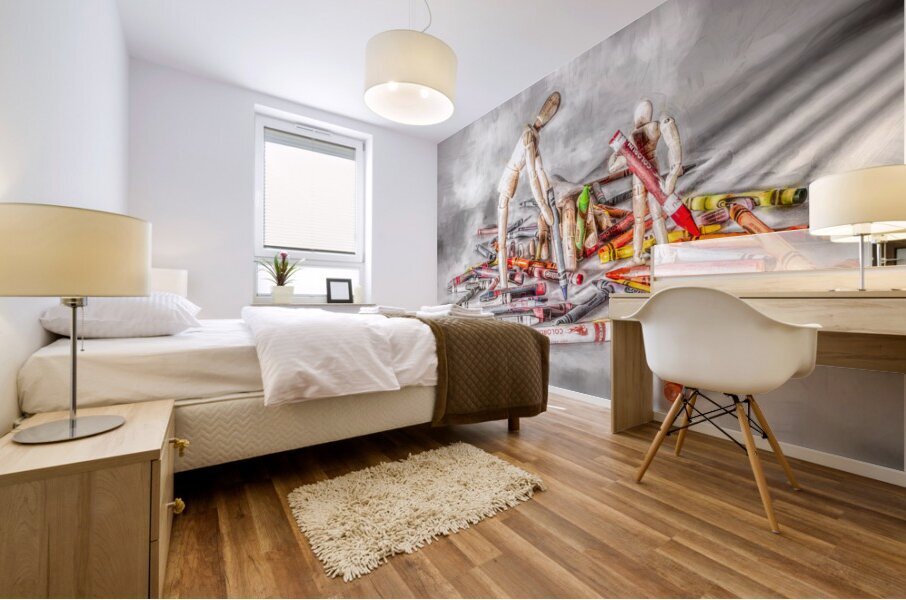 The drawing board Mural print