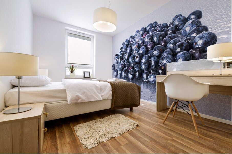 Blueberry bunch Mural print