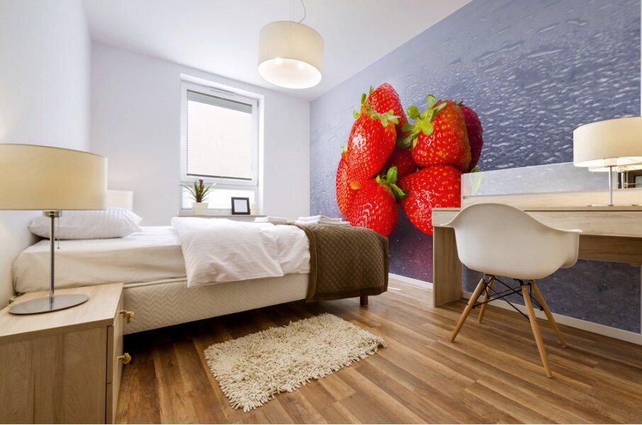 Strawberry stack Mural print