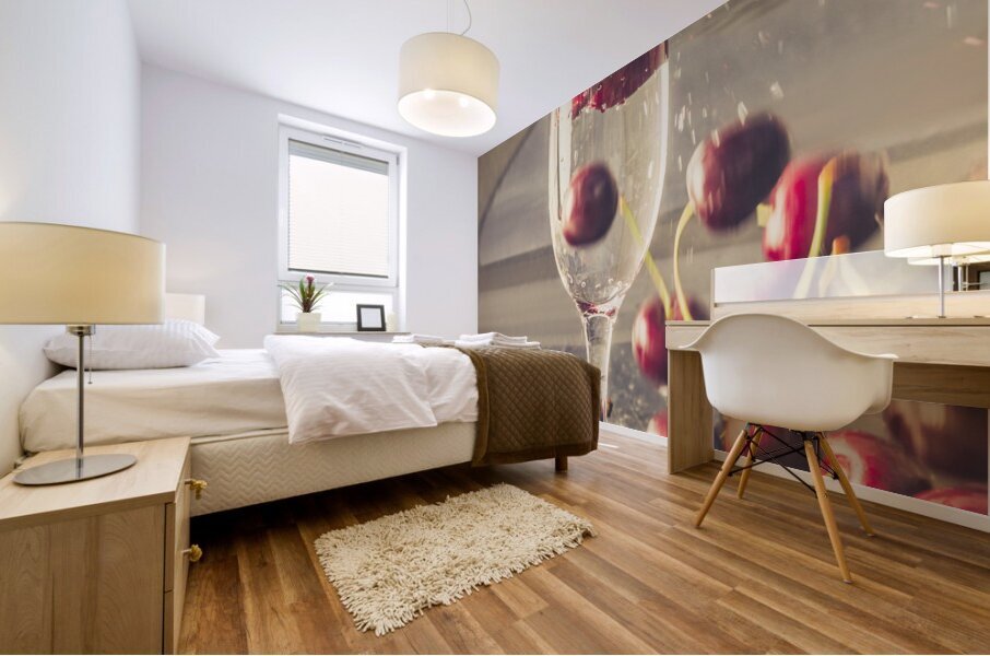 Cherry plonk Mural print