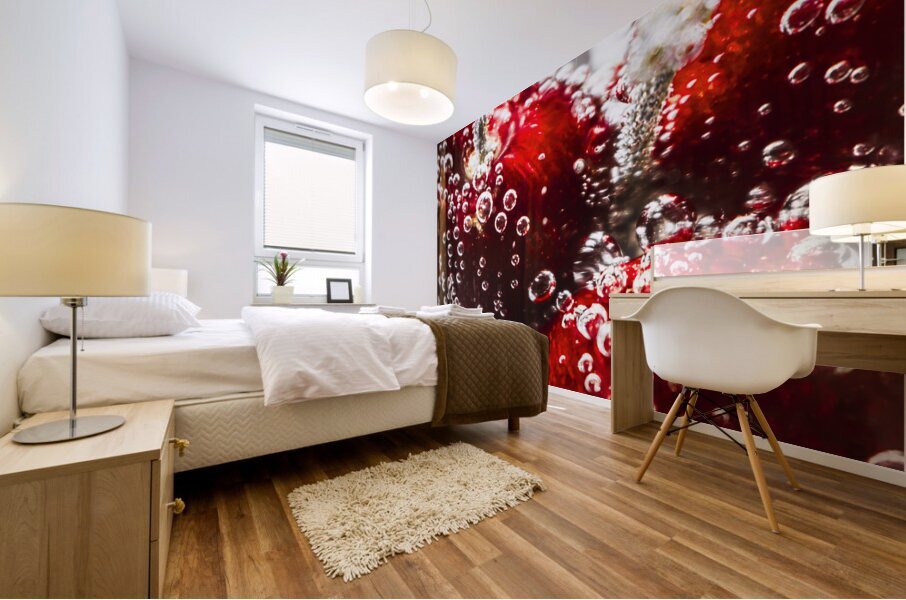 Cherry fizz Mural print