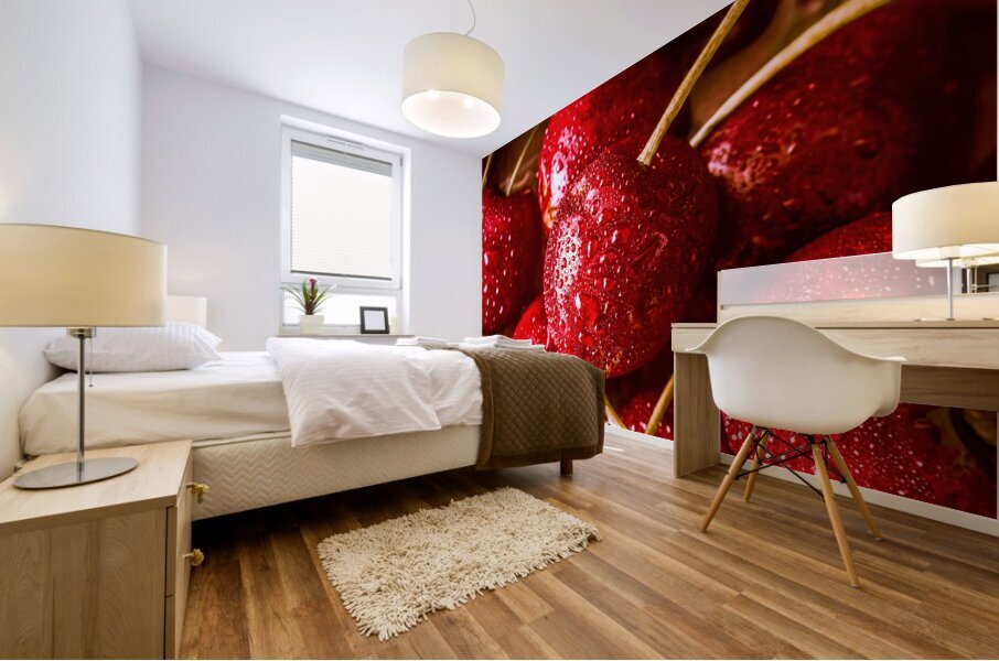 Cherry closeups Mural print