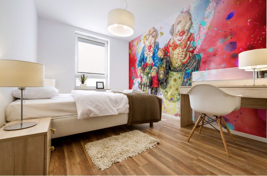 Clowns n Confetti Mural print