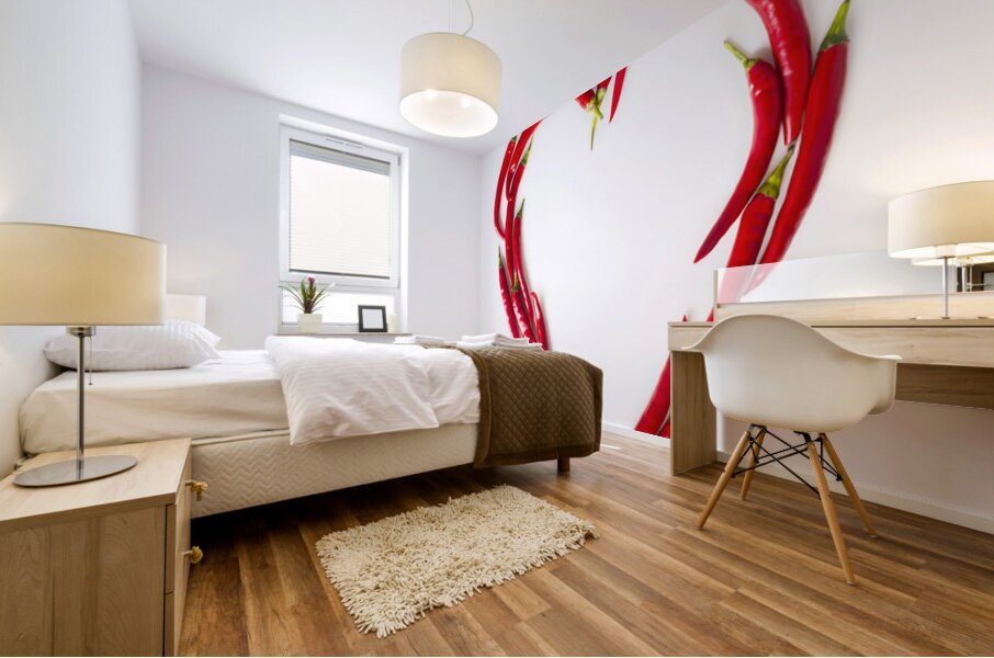 Red hot stuff Mural print