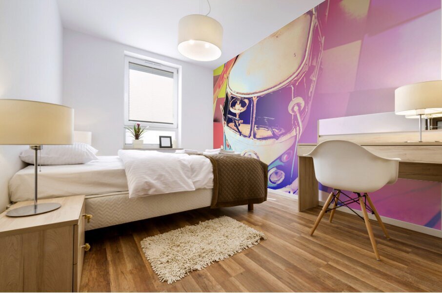 Boarding Bus Mural print