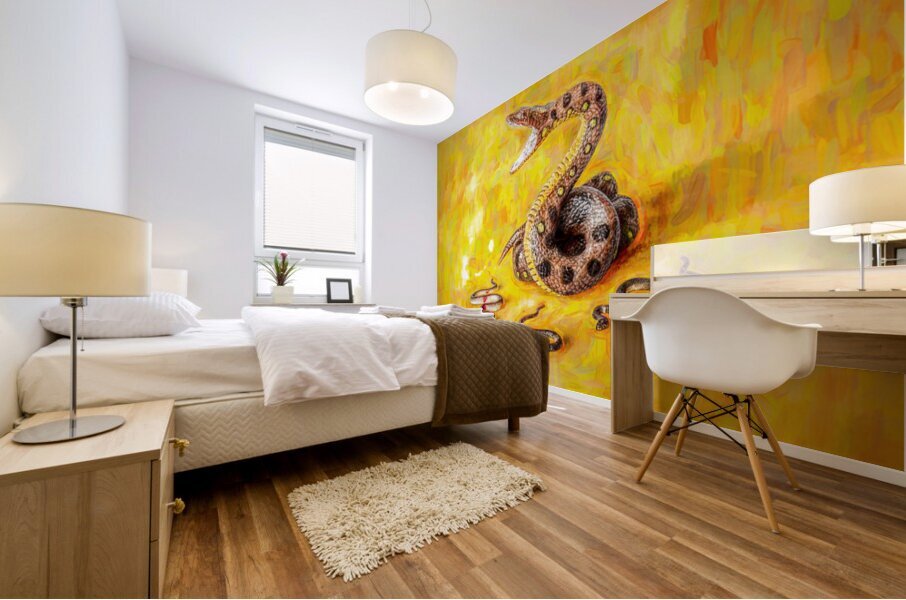 Serpents Scorching Fury Mural print