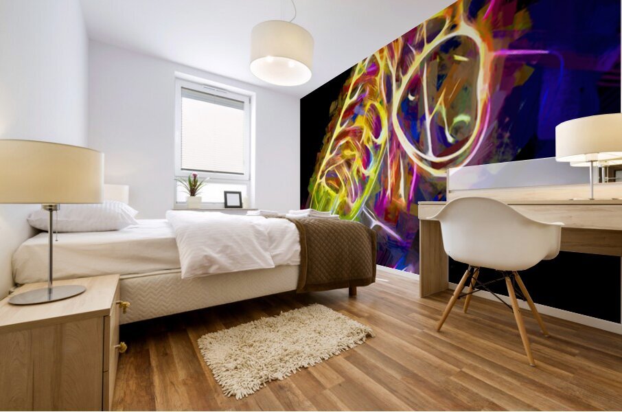 Night Disco At The Roller Rink Mural print