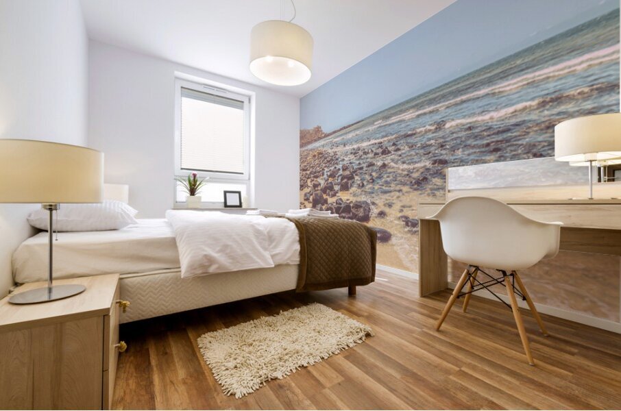 Retro Rocky Dusk Mural print