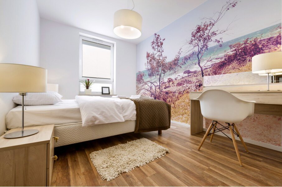 Breezy Coastal Retroism Mural print