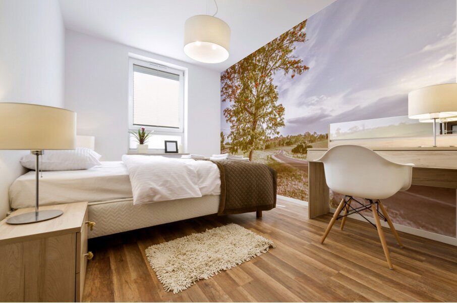 Golden Wattle Lane Mural print