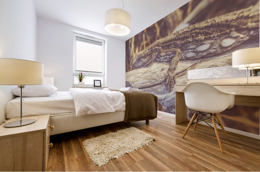 Wooded Dragon Mural print