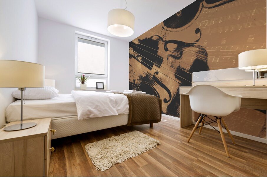 A Wooden Performance  Mural print