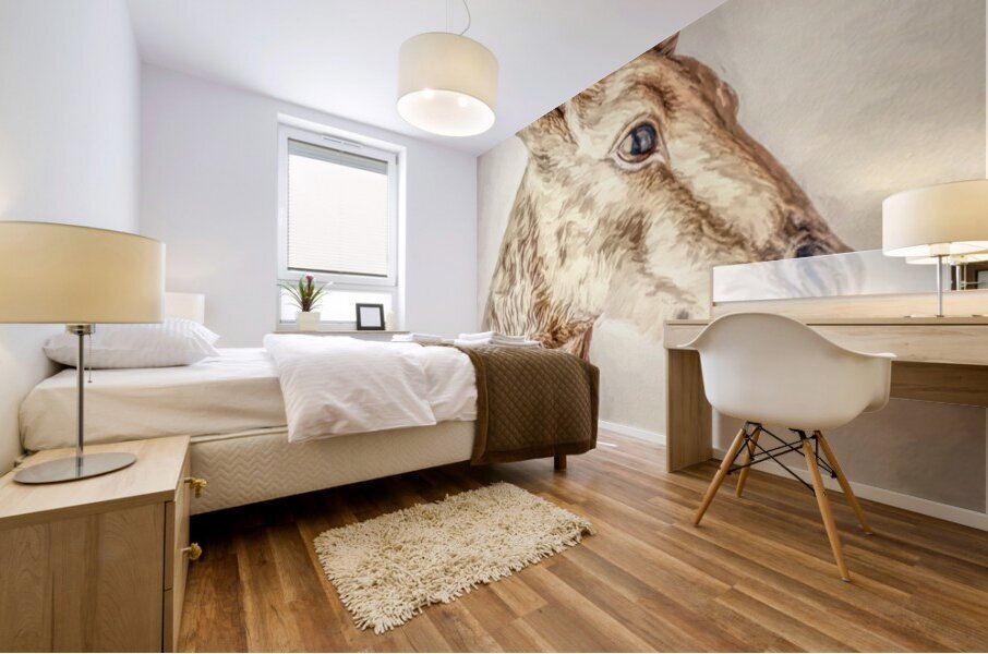 Golden Kangaroo Mural print