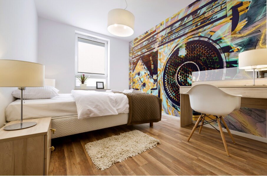 Ghetto Blaster Mural print