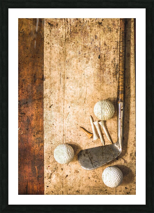 Antique golfer fine art Picture Frame print