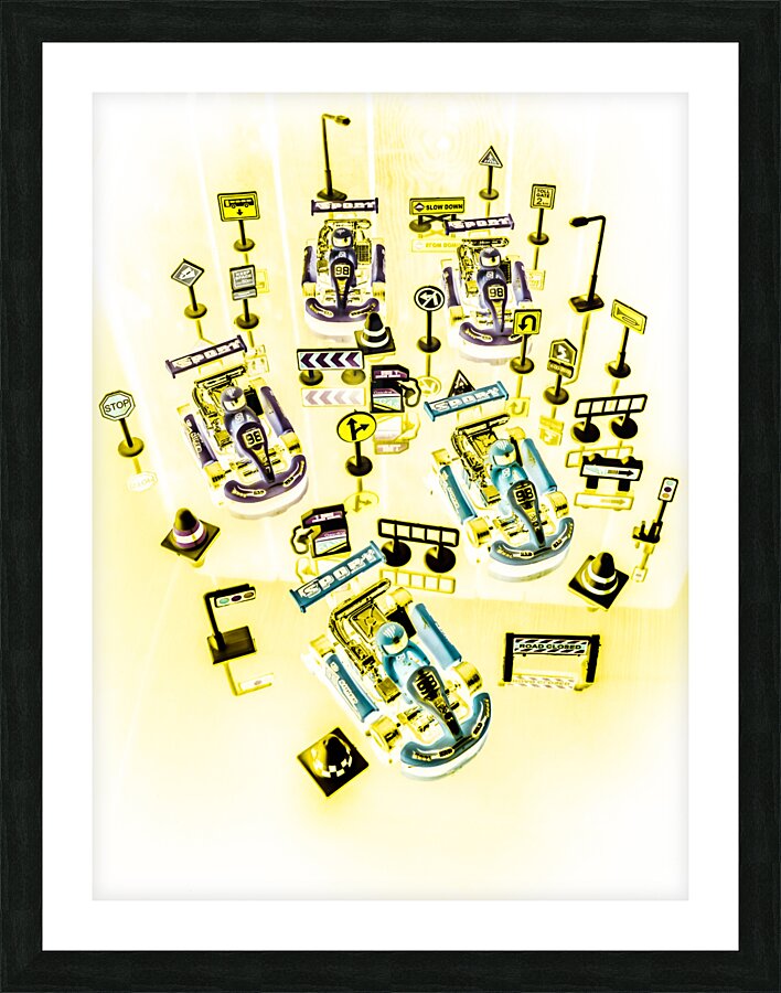 Go-kart art Picture Frame print