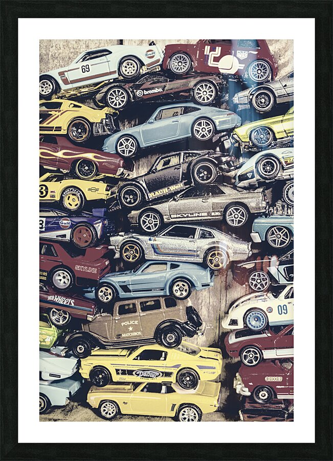 Parking pileup Picture Frame print