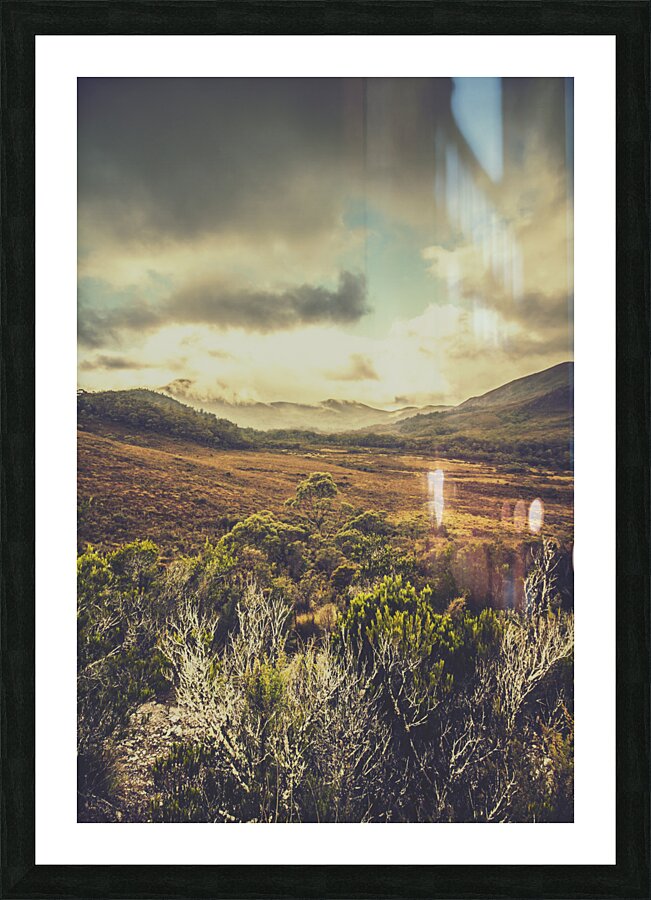 Retro scenic wilderness Picture Frame print