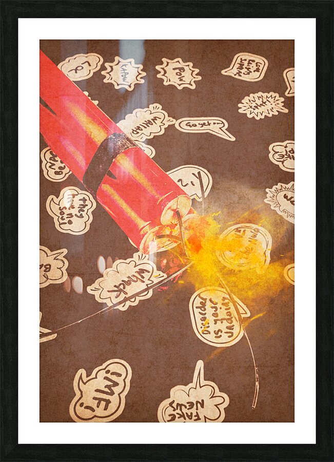 Fiery fuse Picture Frame print