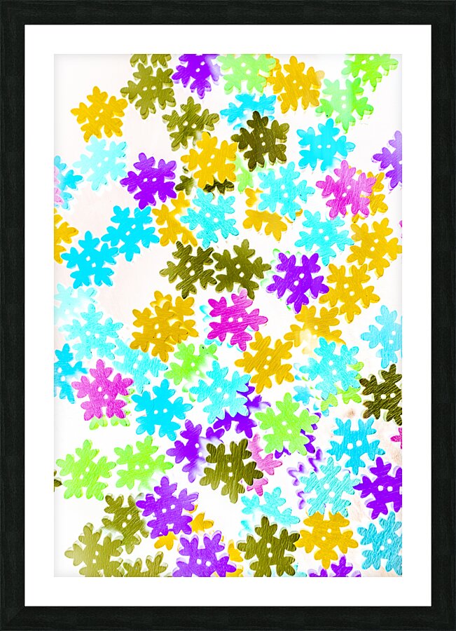 Festive flakes Picture Frame print