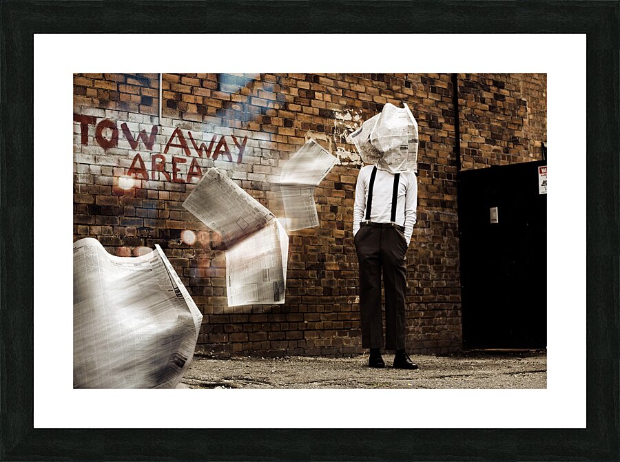 Blinded By The News Headlines Picture Frame print