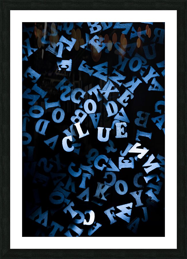Blue clue Picture Frame print