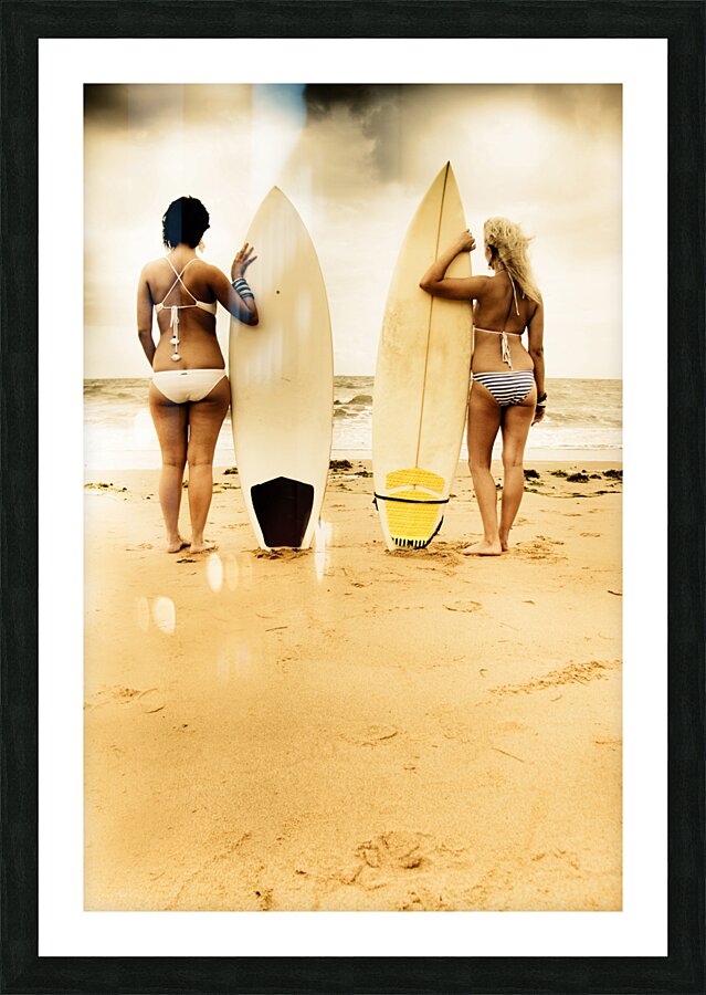 Summer surf scenes Picture Frame print
