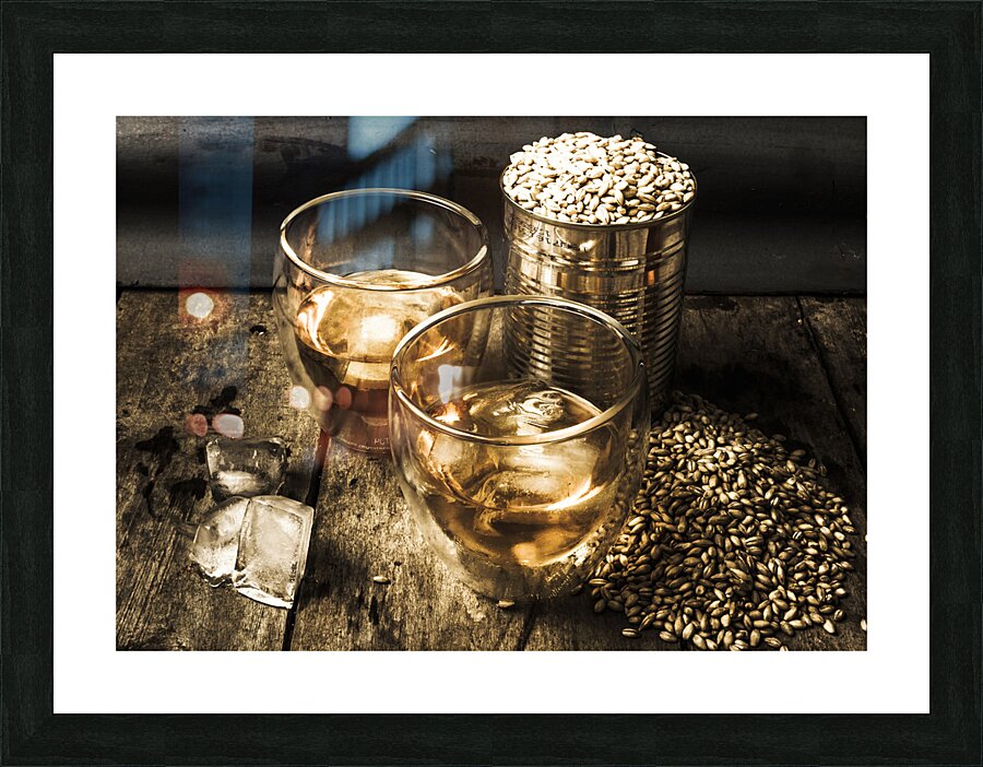 Dark bourbon whiskey  Picture Frame print