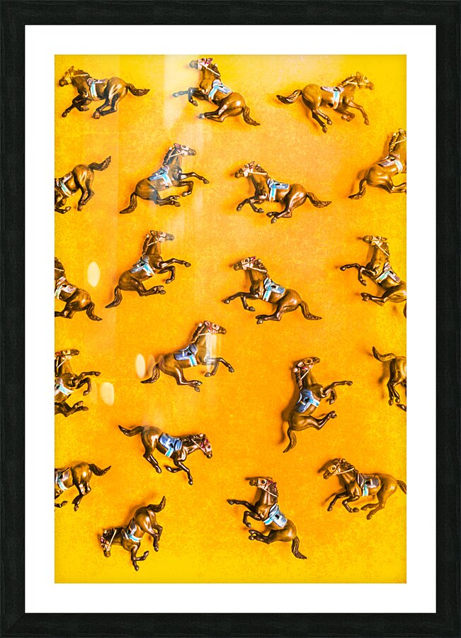 Patterned race derby Picture Frame print