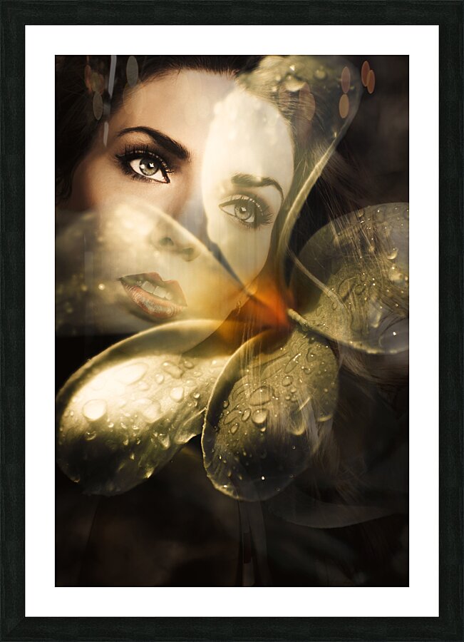 Organic makeup and skincare girl Picture Frame print