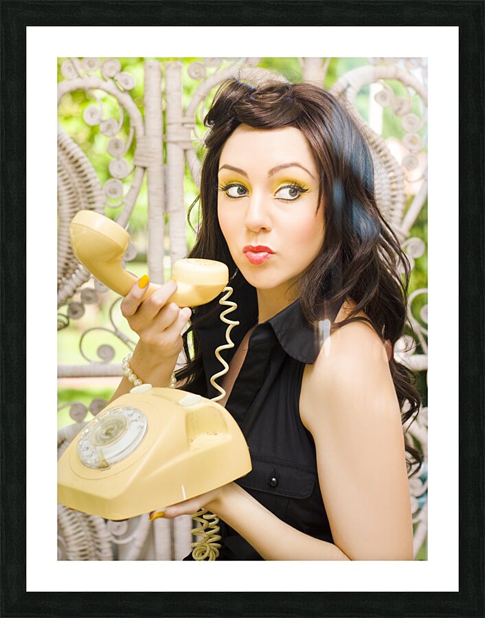 Vintage Telephone Picture Frame print
