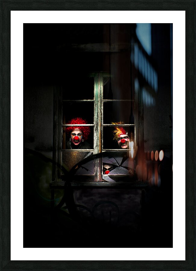 Haunted Clown House Picture Frame print