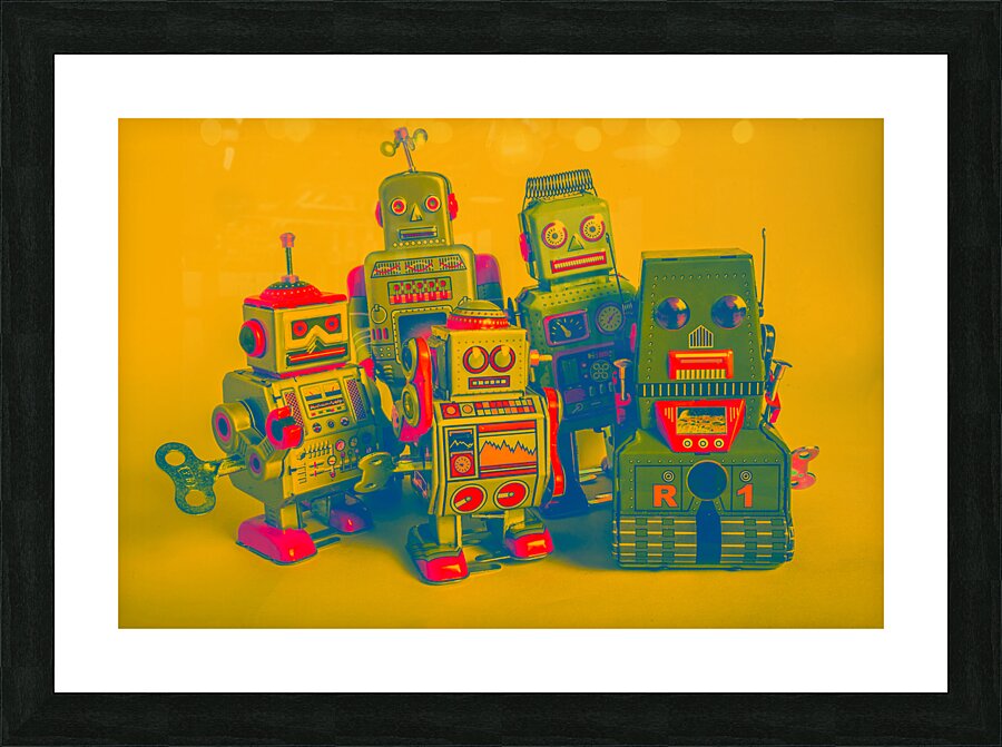 Ro-bits and bots Picture Frame print