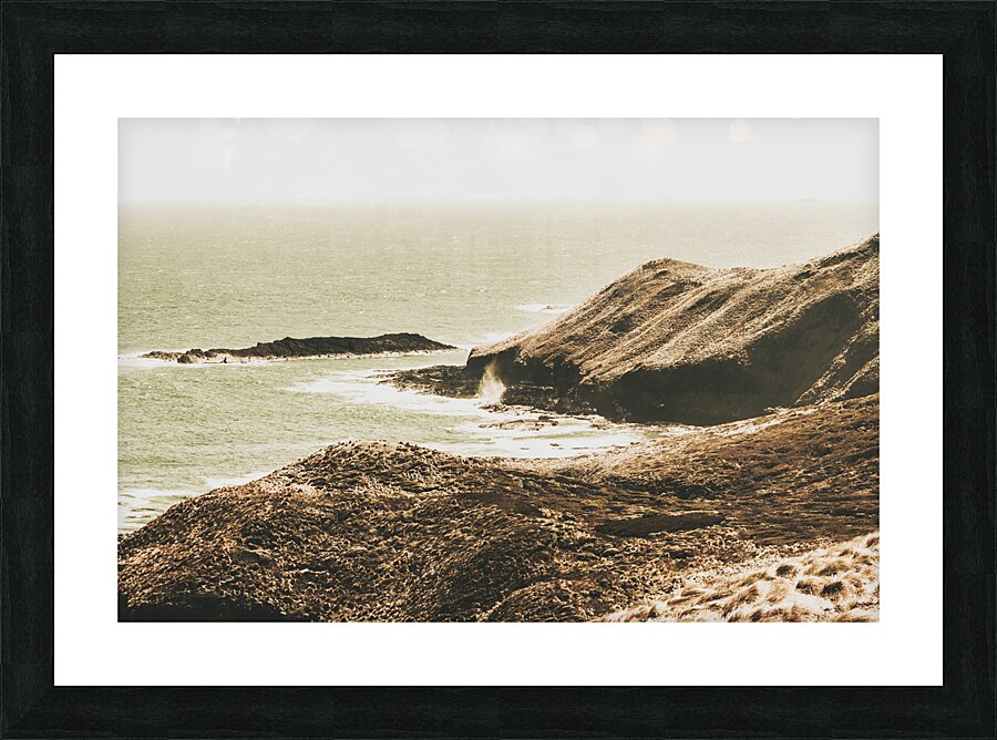 Rugged rocky cape Picture Frame print