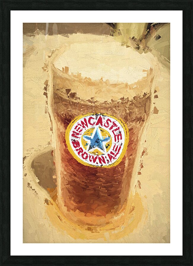 Newcastle Brown Ale digital artwork Picture Frame print