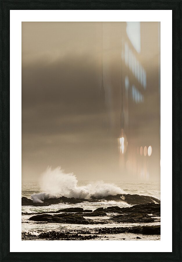 Minimalism on the rock pools Picture Frame print