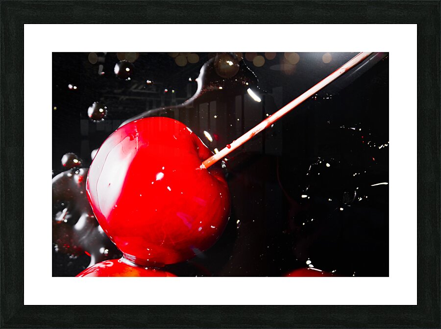 Making homemade sticky toffee apples Picture Frame print
