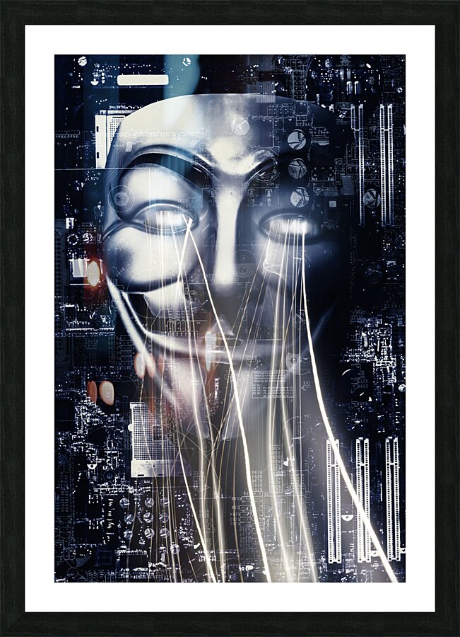 The Anonymous eyes of civil unrest Picture Frame print
