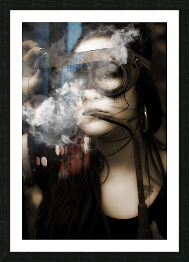 Smoking Hot Industrial Worker Picture Frame print