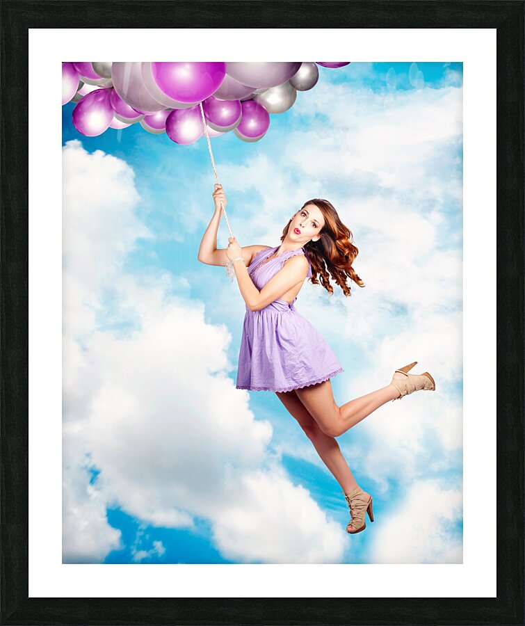 High In The Sky Birthday Party Celebration Picture Frame print