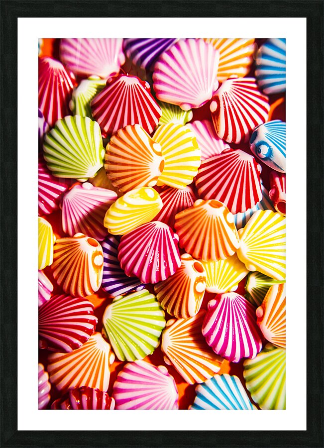 A colourful beach background Picture Frame print