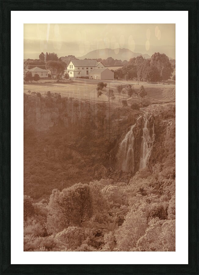 Old rural town of Waratah in Tasmania Australia Picture Frame print